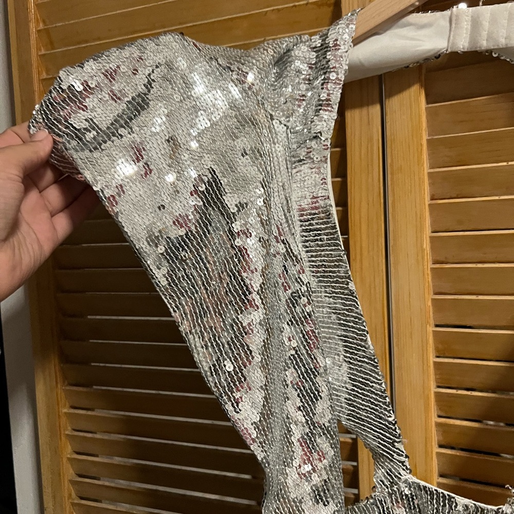 Sequence Backless Silver Mini Dress - image 2